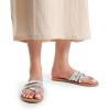 imageDREAM PAIRS Womens Flip Flops Round Toe Multi Strap lightweight Summer Beach Flat Casual Thong SandalsSilver