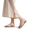 imageDREAM PAIRS Womens Flip Flops Round Toe Multi Strap lightweight Summer Beach Flat Casual Thong SandalsSilver