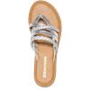 imageDREAM PAIRS Womens Flip Flops Round Toe Multi Strap lightweight Summer Beach Flat Casual Thong SandalsSilver
