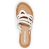 imageDREAM PAIRS Womens Flip Flops Round Toe Multi Strap lightweight Summer Beach Flat Casual Thong SandalsWhite