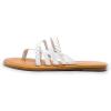 imageDREAM PAIRS Womens Flip Flops Round Toe Multi Strap lightweight Summer Beach Flat Casual Thong SandalsWhite