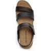 imageDREAM PAIRS Womens Low Heel Wedge Sandals RoundToe Comfortable Casual Flatform Dress Shoes with Arch SupportBlack