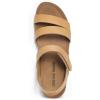 imageDREAM PAIRS Womens Low Heel Wedge Sandals RoundToe Comfortable Casual Flatform Dress Shoes with Arch SupportTan