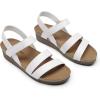 imageDREAM PAIRS Womens Low Heel Wedge Sandals RoundToe Comfortable Casual Flatform Dress Shoes with Arch SupportWhite
