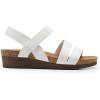 imageDREAM PAIRS Womens Low Heel Wedge Sandals RoundToe Comfortable Casual Flatform Dress Shoes with Arch SupportWhite
