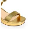 imageDREAM PAIRS Womens Platform Heels Block Chunky Open Toe Ankle Strap Heel Fashion Wedding Party Dress Sandals ShoesGold