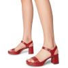 imageDREAM PAIRS Womens Platform Heels Block Chunky Open Toe Ankle Strap Heel Fashion Wedding Party Dress Sandals ShoesRed