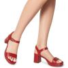 imageDREAM PAIRS Womens Platform Heels Block Chunky Open Toe Ankle Strap Heel Fashion Wedding Party Dress Sandals ShoesRed