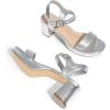 imageDREAM PAIRS Womens Platform Heels Block Chunky Open Toe Ankle Strap Heel Fashion Wedding Party Dress Sandals ShoesSilver