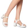 imageDREAM PAIRS Womens Platform Heels Block Chunky Open Toe Ankle Strap Heel Fashion Wedding Party Dress Sandals ShoesWhite