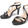 imageDREAM PAIRS Womens Platform Strappy Heels High Heeled Sandals Open Toe Comfortable Dressy Shoes with Adjustable Ankle StrapBlack
