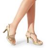 imageDREAM PAIRS Womens Platform Strappy Heels High Heeled Sandals Open Toe Comfortable Dressy Shoes with Adjustable Ankle StrapGold