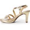 imageDREAM PAIRS Womens Platform Strappy Heels High Heeled Sandals Open Toe Comfortable Dressy Shoes with Adjustable Ankle StrapLight Gold