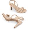 imageDREAM PAIRS Womens Platform Strappy Heels High Heeled Sandals Open Toe Comfortable Dressy Shoes with Adjustable Ankle StrapNude