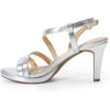imageDREAM PAIRS Womens Platform Strappy Heels High Heeled Sandals Open Toe Comfortable Dressy Shoes with Adjustable Ankle StrapSilver