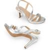 imageDREAM PAIRS Womens Platform Strappy Heels High Heeled Sandals Open Toe Comfortable Dressy Shoes with Adjustable Ankle StrapSilver
