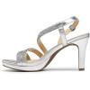 imageDREAM PAIRS Womens Platform Strappy Heels High Heeled Sandals Open Toe Comfortable Dressy Shoes with Adjustable Ankle StrapSilver Sparkling