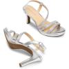 imageDREAM PAIRS Womens Platform Strappy Heels High Heeled Sandals Open Toe Comfortable Dressy Shoes with Adjustable Ankle StrapSilver Sparkling