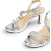 imageDREAM PAIRS Womens Platform Strappy Heels High Heeled Sandals Open Toe Comfortable Dressy Shoes with Adjustable Ankle StrapSilver Sparkling