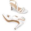 imageDREAM PAIRS Womens Platform Strappy Heels High Heeled Sandals Open Toe Comfortable Dressy Shoes with Adjustable Ankle StrapWhite