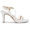 imageDREAM PAIRS Womens Platform Strappy Heels High Heeled Sandals Open Toe Comfortable Dressy Shoes with Adjustable Ankle StrapWhite
