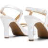 imageDREAM PAIRS Womens Platform Strappy Heels High Heeled Sandals Open Toe Comfortable Dressy Shoes with Adjustable Ankle StrapWhite