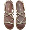 imageDREAM PAIRS Womens Sandals Cross Strappy Gladiator Dress Flat Sandals Daily Casual Comfortable Summer ShoesGoldpu