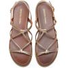 imageDREAM PAIRS Womens Sandals Cross Strappy Gladiator Dress Flat Sandals Daily Casual Comfortable Summer ShoesRose Goldpu