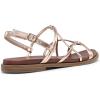 imageDREAM PAIRS Womens Sandals Cross Strappy Gladiator Dress Flat Sandals Daily Casual Comfortable Summer ShoesRose Goldpu