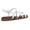 imageDREAM PAIRS Womens Sandals Cross Strappy Gladiator Dress Flat Sandals Daily Casual Comfortable Summer ShoesWhitepu