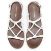 imageDREAM PAIRS Womens Sandals Cross Strappy Gladiator Dress Flat Sandals Daily Casual Comfortable Summer ShoesWhitepu