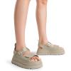 imageDREAM PAIRS Platform Wedges Sandals for Women Chunky Open Toe Dress Walking Comfortable Flat Sandals for SummerBeige