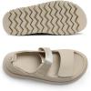 imageDREAM PAIRS Platform Wedges Sandals for Women Chunky Open Toe Dress Walking Comfortable Flat Sandals for SummerBeige