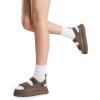 imageDREAM PAIRS Platform Wedges Sandals for Women Chunky Open Toe Dress Walking Comfortable Flat Sandals for SummerBrown