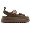 imageDREAM PAIRS Platform Wedges Sandals for Women Chunky Open Toe Dress Walking Comfortable Flat Sandals for SummerBrown