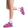 imageDREAM PAIRS Platform Wedges Sandals for Women Chunky Open Toe Dress Walking Comfortable Flat Sandals for SummerHot Pink