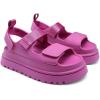 imageDREAM PAIRS Platform Wedges Sandals for Women Chunky Open Toe Dress Walking Comfortable Flat Sandals for SummerHot Pink