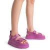 imageDREAM PAIRS Platform Wedges Sandals for Women Chunky Open Toe Dress Walking Comfortable Flat Sandals for SummerHot Pink