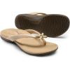 imageDREAM PAIRS Womens Arch Support Flip Flops Comfortable Dressy Orthopedic Thong Sandals Slides with Bow for Walking Summer VacationNude