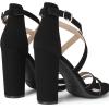 imageDREAM PAIRS Womens Chunky Heels 4 inch High Multi Strap Soft Comfort Block Heeled Sandals for Prom Dancing WeddingBlack