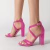 imageDREAM PAIRS Womens Chunky Heels 4 inch High Multi Strap Soft Comfort Block Heeled Sandals for Prom Dancing WeddingHot Pink