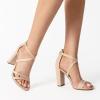 imageDREAM PAIRS Womens Chunky Heels 4 inch High Multi Strap Soft Comfort Block Heeled Sandals for Prom Dancing WeddingNude