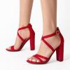imageDREAM PAIRS Womens Chunky Heels 4 inch High Multi Strap Soft Comfort Block Heeled Sandals for Prom Dancing WeddingRed