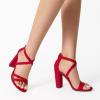 imageDREAM PAIRS Womens Chunky Heels 4 inch High Multi Strap Soft Comfort Block Heeled Sandals for Prom Dancing WeddingRed