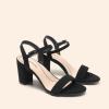 imageDREAM PAIRS Womens Chunky Heels Block Round Open Toe Ankle Strap Heel Fashion Wedding Party Comfort Dress Sandals ShoesBlacknubuck