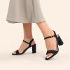 imageDREAM PAIRS Womens Chunky Heels Block Round Open Toe Ankle Strap Heel Fashion Wedding Party Comfort Dress Sandals ShoesBlacknubuck