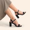 imageDREAM PAIRS Womens Chunky Heels Block Round Open Toe Ankle Strap Heel Fashion Wedding Party Comfort Dress Sandals ShoesBlacknubuck