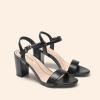 imageDREAM PAIRS Womens Chunky Heels Block Round Open Toe Ankle Strap Heel Fashion Wedding Party Comfort Dress Sandals ShoesBlackpu