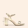 imageDREAM PAIRS Womens Chunky Heels Block Round Open Toe Ankle Strap Heel Fashion Wedding Party Comfort Dress Sandals ShoesGold