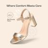 imageDREAM PAIRS Womens Chunky Heels Block Round Open Toe Ankle Strap Heel Fashion Wedding Party Comfort Dress Sandals ShoesGold